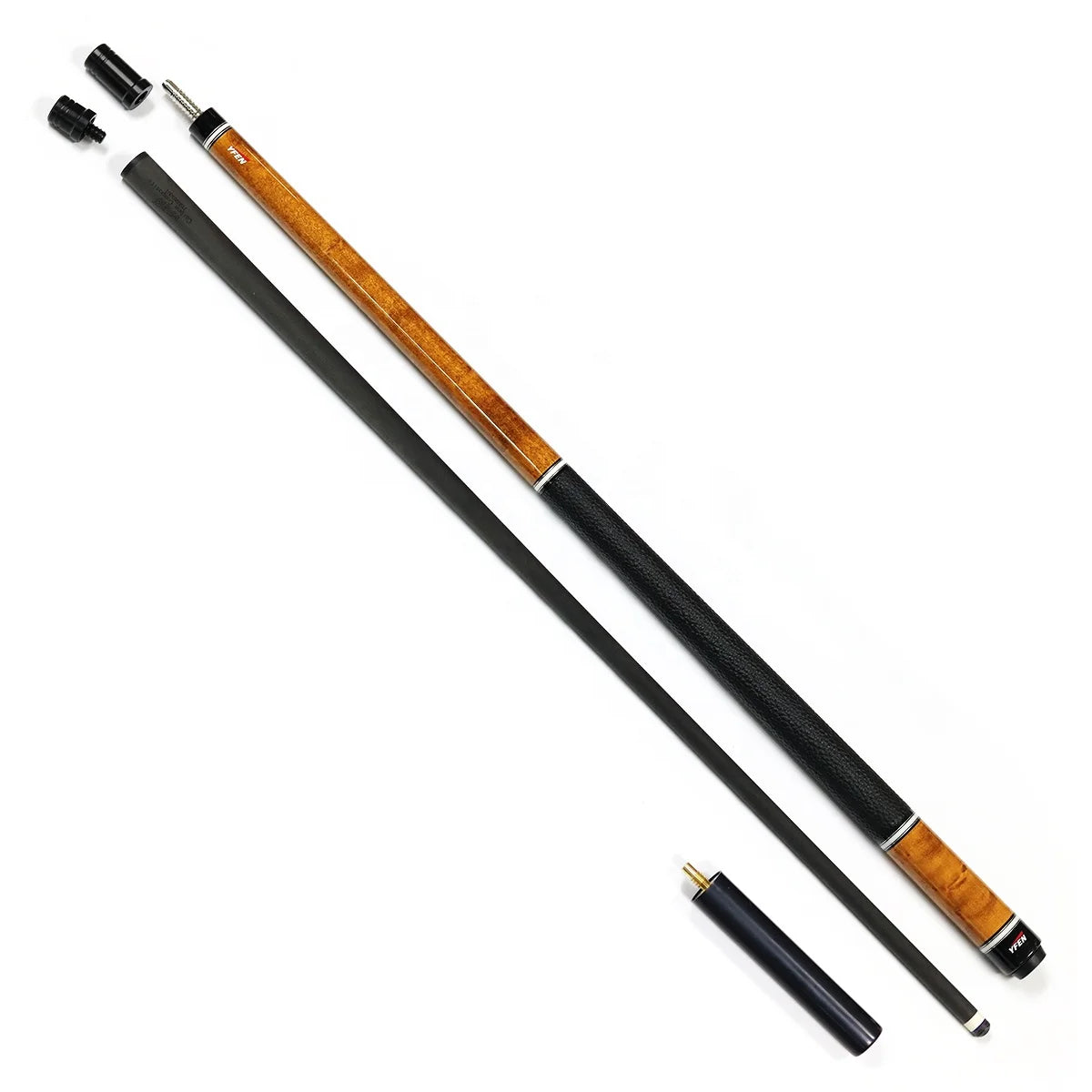 Superior Yfen M6 Carbon Fiber Shaft Maple Wood Butt 12.5mm 1/2 Billiard Pool Cue With Extension