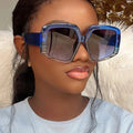 Irregular Candy Color Square Cat Eye Sunglasses for Women Fashion Brand Gradient Orange Blue Sun Glasses Female 2024