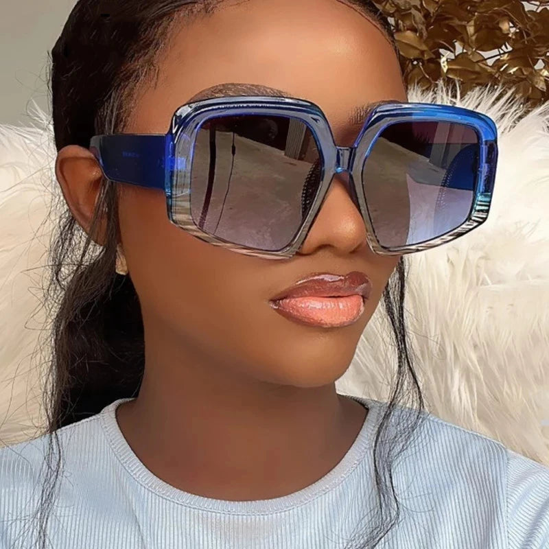 Irregular Candy Color Square Cat Eye Sunglasses for Women Fashion Brand Gradient Orange Blue Sun Glasses Female 2024