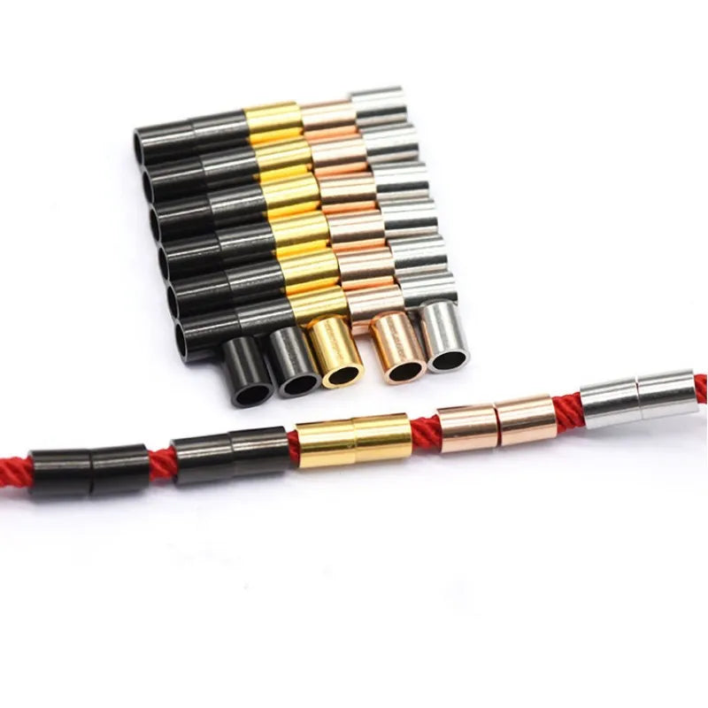Wholesale Stainless Steel Tube Loose Beads Metal Spacers Jewelry Findings for Bracelet Necklace Making
