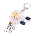 Drum Type Retractable Badge Reel Key Chain Zinger Steel Wire 48cm Pesca Fishing Accessories 5*5.5cm 26g