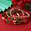 Go2boho Christmas Design Women's Fashion Jewelry New Year Color Glass Seed Bangles Christmas Tila Beaded Bracelets for Gifts