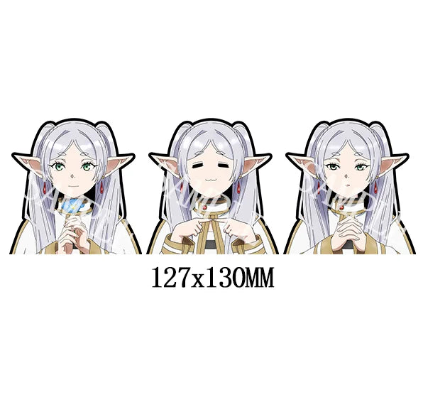 Stock Designs Anime 3D Stickers Cute Girl Frierened Waterproof Car Sticker Laptop Skateboard Motion Stickers Decor
