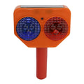 Durable Plastic Solar Night Block Traffic Light Road Construction Cat's Eye Guardrail Light Red Blue Flash Warning Fangduokeji