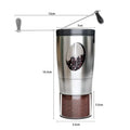 PARACITY Manual Coffee Bean Grinder Hand Coffee Mill with 2 Glass Jars Ceramic Burr Stainless Steel  Drip