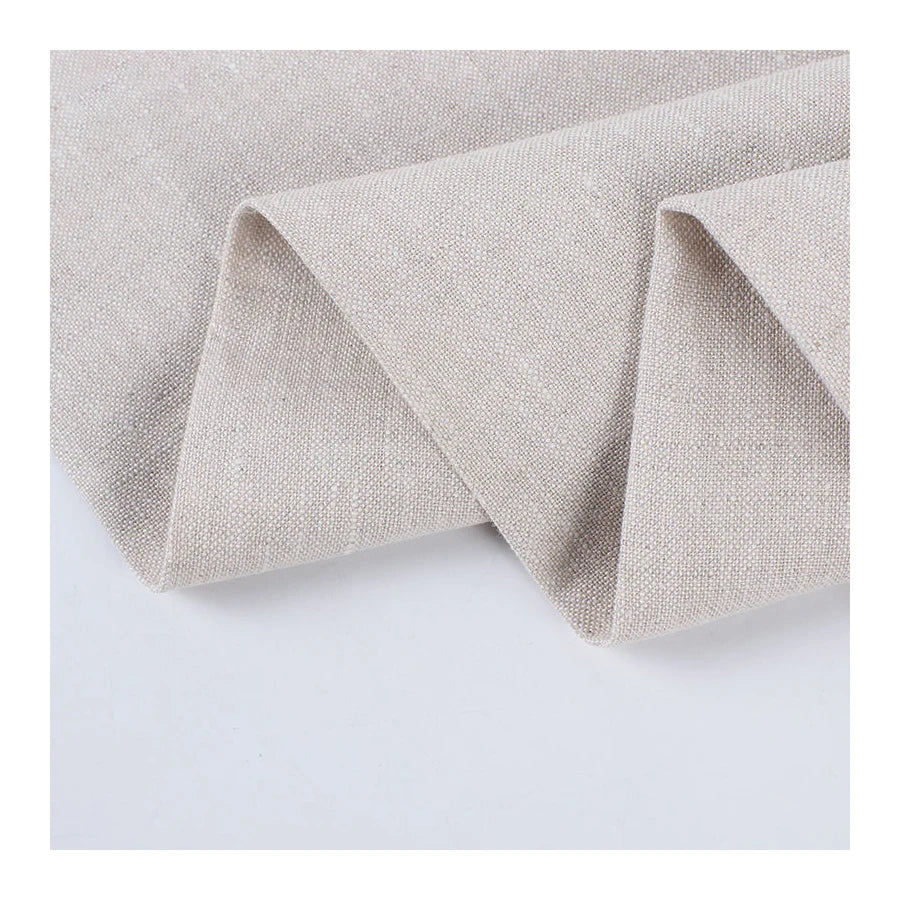 Wholesale 100% Linen Fabric Eco-Friendly Stone Washed for T-Shirt Dress Plain Dyed Pattern Woven for Boys Girls Home Textile