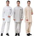 New Middle East Men Long Robe With Robe Pants Set Islamic Clothing Thobe Men Muslim