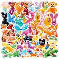 50Pcs Animals Balloon Toys Graffiti Stickers for Kids Wall Refrigerator Decor Children Party Gift Sticker