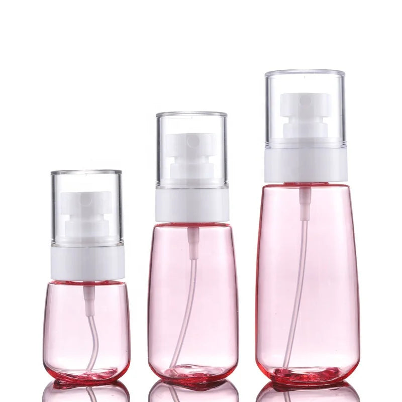Transparent 60ml 80ml 100ml Luxury Empty pink Plastic Spray Bottle