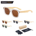 FOREVER OEM Wood Sunglasses Polarized Lens Women Bamboo Wholesale Fashion Men Black Custom Wooden Sunglasses