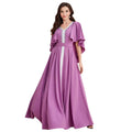 New Design Beaded Maxi Dress Women Lady Elegant Purple Turkish Burkha Abaya Muslim Dresses for Muslim Girl