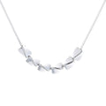 Factory OEM Irregular Geometry Small Block Design Fine Jewelry 925 Sterling Silver Pendant Necklaces for Women Anniversary Gift