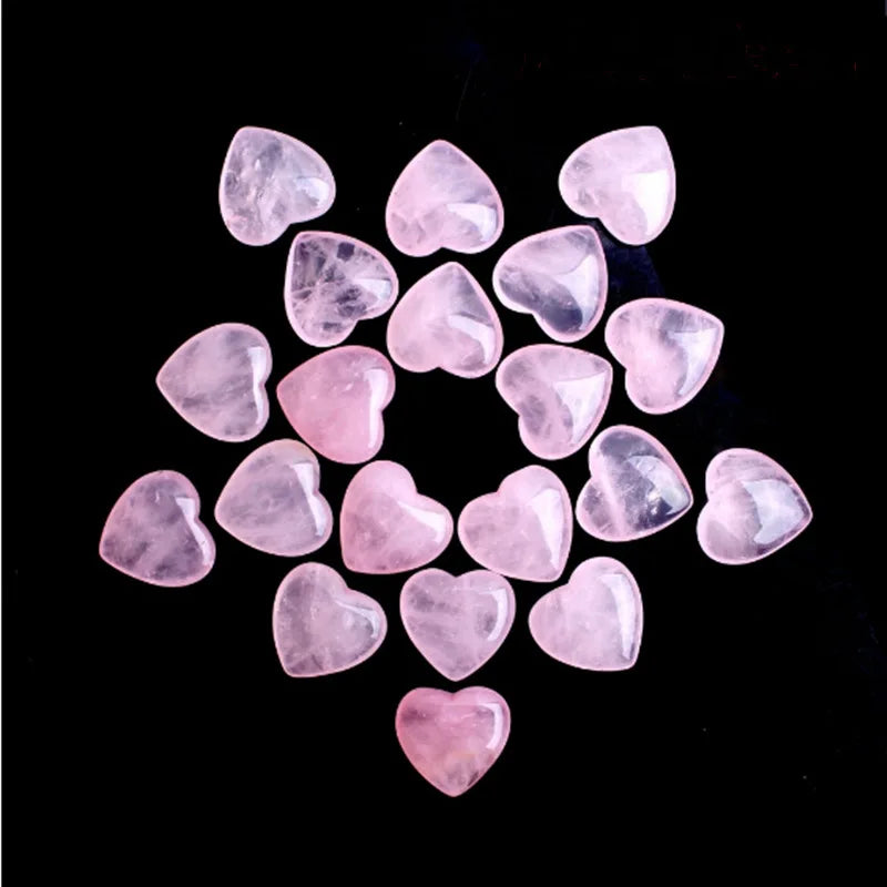 Top Quality Engraved Stone Crafts Customized Various Rose Quartz Rough Tumble Stone Crafts