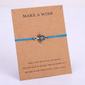 Promotional Gift Custom Make a Wish Jewelry Antique Silver Tortoise Green Sea Marine Turtle Charm Men Bracelets for Women