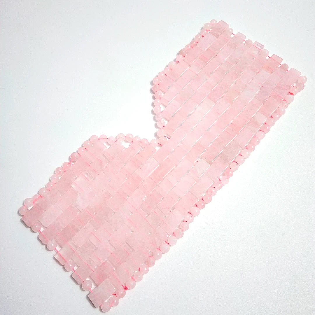 Huiying Rose Quartz Gem Eye Mask Sleeping Massage Tool Custom Facial Stone Skin Care Natural Healing Crystal