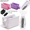 Nail Powder Recycling Box Glitter Diamond Powder Storage Collection Box With Funnel Double Layer Storage Box for Nails Powder