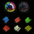 24PCS Bicycle Bike Wheel Spokes Reflective Sticks Tube Safe Cycling Spoke Reflector Safety Clip Wheel Reflective Tube