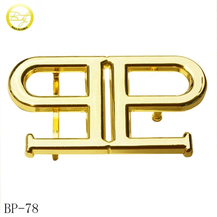 Design Your Own Waist Belt Buckle Custom Bag Parts Shiny Gold logo Belt Buckle Metal for Men
