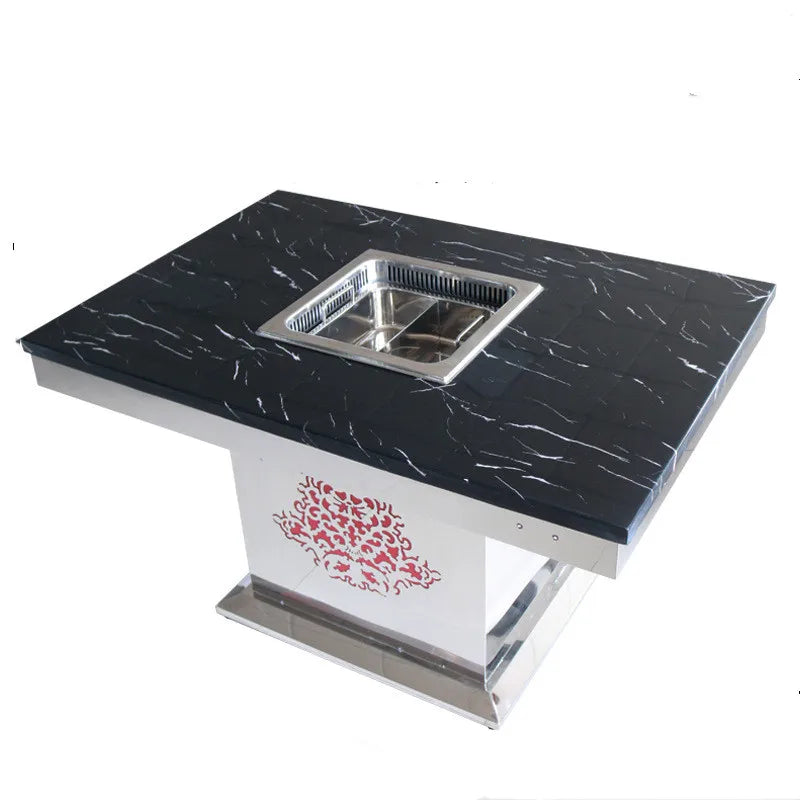 Modi 2025 Electric Shabu Shabu Hot Pot Divider High Quality Stainless Steel Square Tabletop Smokeless Hotels Restaurants