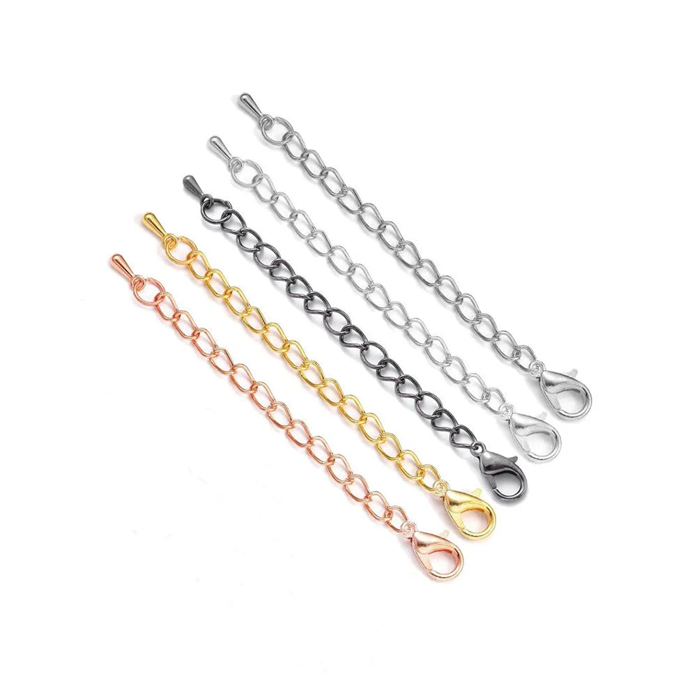 Stainless Steel Extender Chain with Clasps Findings for Jewelry Making Extender Chain with Logo Adjustable Chain