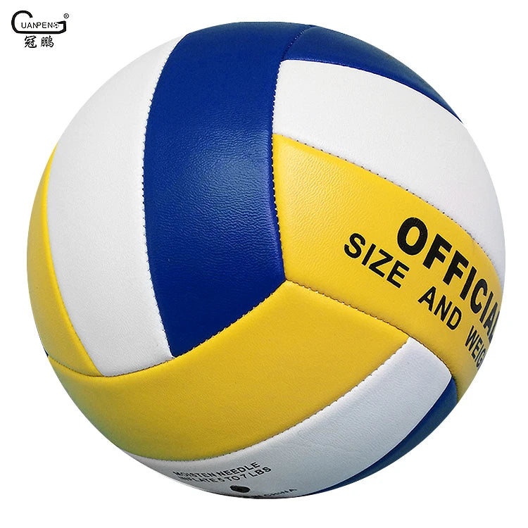 OEM/ODM Soft PVC Foam Leather Promotional Volleyball Good Quality Official Size 5 with Custom Logo Print for Entertainment
