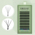 DIYDAY Double 4D Clover W Shaped C D L LU Curl Individual Eyelash Faux Mink Lashes Extensions for Wholesale
