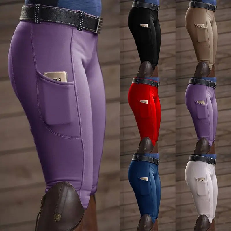Wholesale Summer Equestrian Pants Elasticity Hip Lift Women Sports Ladies Equestrian Leggings