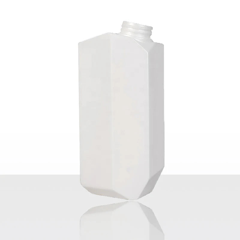 Wholesale White Unique Shape Empty Plastic Liquid Detergent Soap Water Bottle 400ml