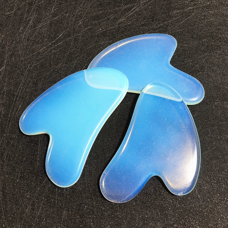 HY Natural Anti-aging Opalite Jade Facial Gua Sha Massager Heart Facial Guasha Board Stone