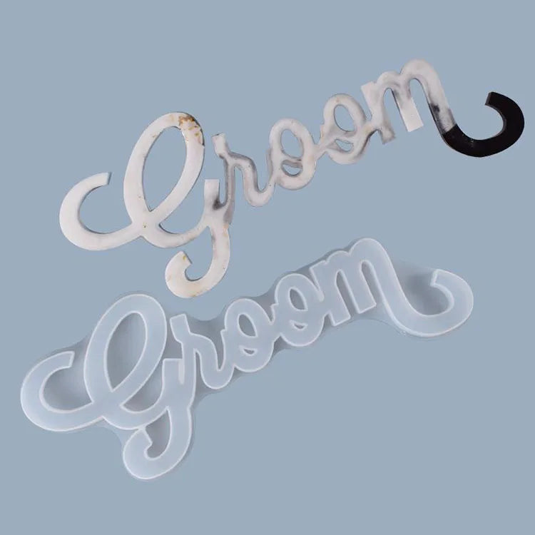 YS Custom DIY Groom English Letter Resin Decoration Crafts Letter Listing House Number Mould Making Jewelry Plaster Candle Tools