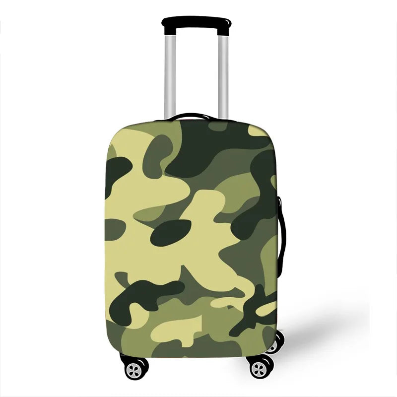 Camouflage Spandex Luggage Cover Protective Suitcase Cover for 20/24/28/32 Inch Cases