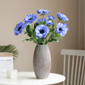 Bulk Supply Single Branch Artificial Pink Anemone Realistic Faux Poppy Anemone Flower for Bridal Bouquet Event Florist Wholesale