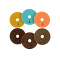 TRUE SHINE 4 inch wet resin granite polishing pads 3 step diamond sanding buffing pads factory