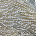 3-4 mm Long Rice Shape Pearl in Strand 100% Nature Freshwater Pearl Wholesale