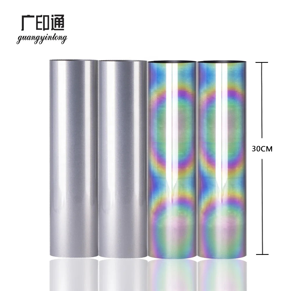 Guangyintong PU Reflective Silver Reflective Heat Transfer Vinyl rainbow Iron on Vinyl  Glisten in the Dark Heat Transfer Vinyl