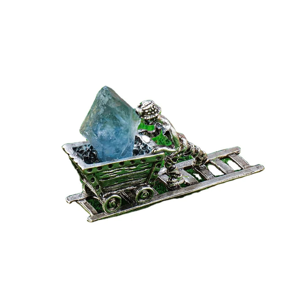 Healing Natural Crystal Crafts Special Gemstone Carving Crystal Miner for Decoration