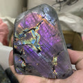 Wholesale Natural Purple Flash Labradorite Quartz Crystal Stone Freeform for Fengshui Craft