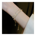 HOVANCI Brilliant Cut Cubic Zirconia Bracelet Adjustable Bolo Simple Round Chain CZ Tennis Bracelet for Women Party