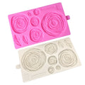 D-0194 Rose Blue witch Fondant cake silica gel mold baking DIY dry pace Chocolate Mold peony mold