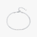 Genuine 925 Sterling Silver Fashion Minimalist Snake Chain Bracelet for Women Daily OL Fine Jewelry Accessories