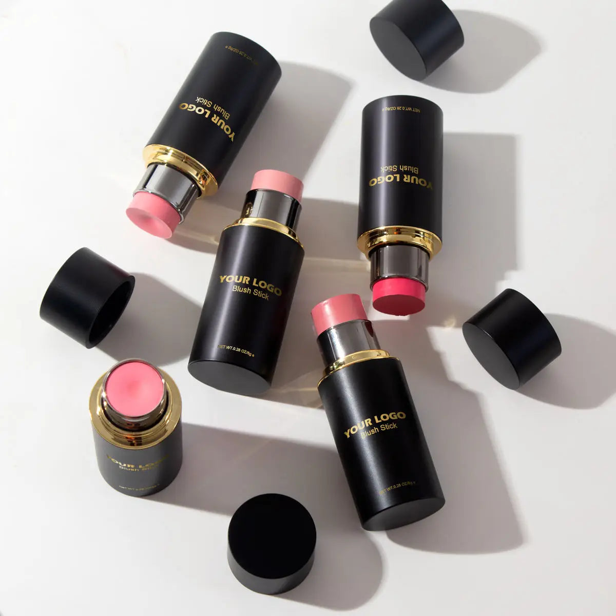 Customized Blush Stick Foundation Empty Tube Wholesale Cylindrical Cosmetic Lipstick Packaging Screen Printing Surface Handling