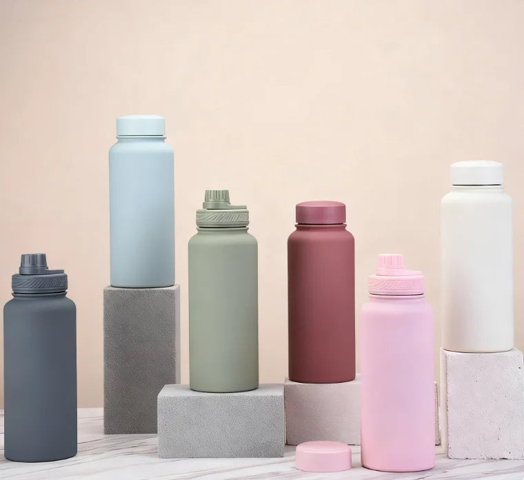 Portable Outdoor Cup Custom 1000ml American-Style Wide Mouth Vacuum Insulated 1L Stainless Steel Sports Water Bottle
