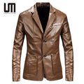 Liu Ming Men's Casual Solid Color Leather Jacket Popular New Trend Wholesale PU Coats for Motorcyclists