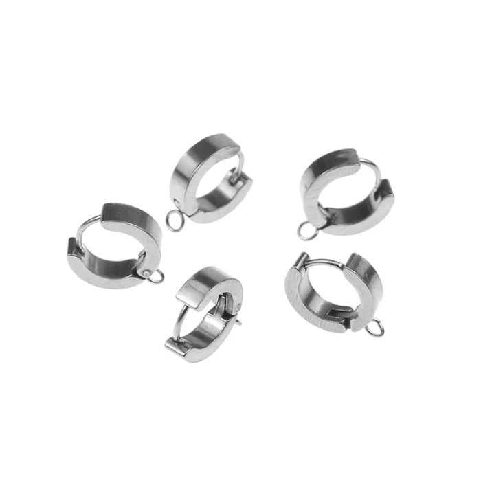 Custom Cheap Wholesale Classic Party Mirror Polish Stainless Steel 304 Stud Earrings Findings Components DIY Jewelry Making