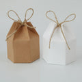 Wholesale Custom Kraft Paper Candy Gift Boxes Lantern Hexagon Shape Wedding Favors Cake Gift Packaging Box Dragees Box