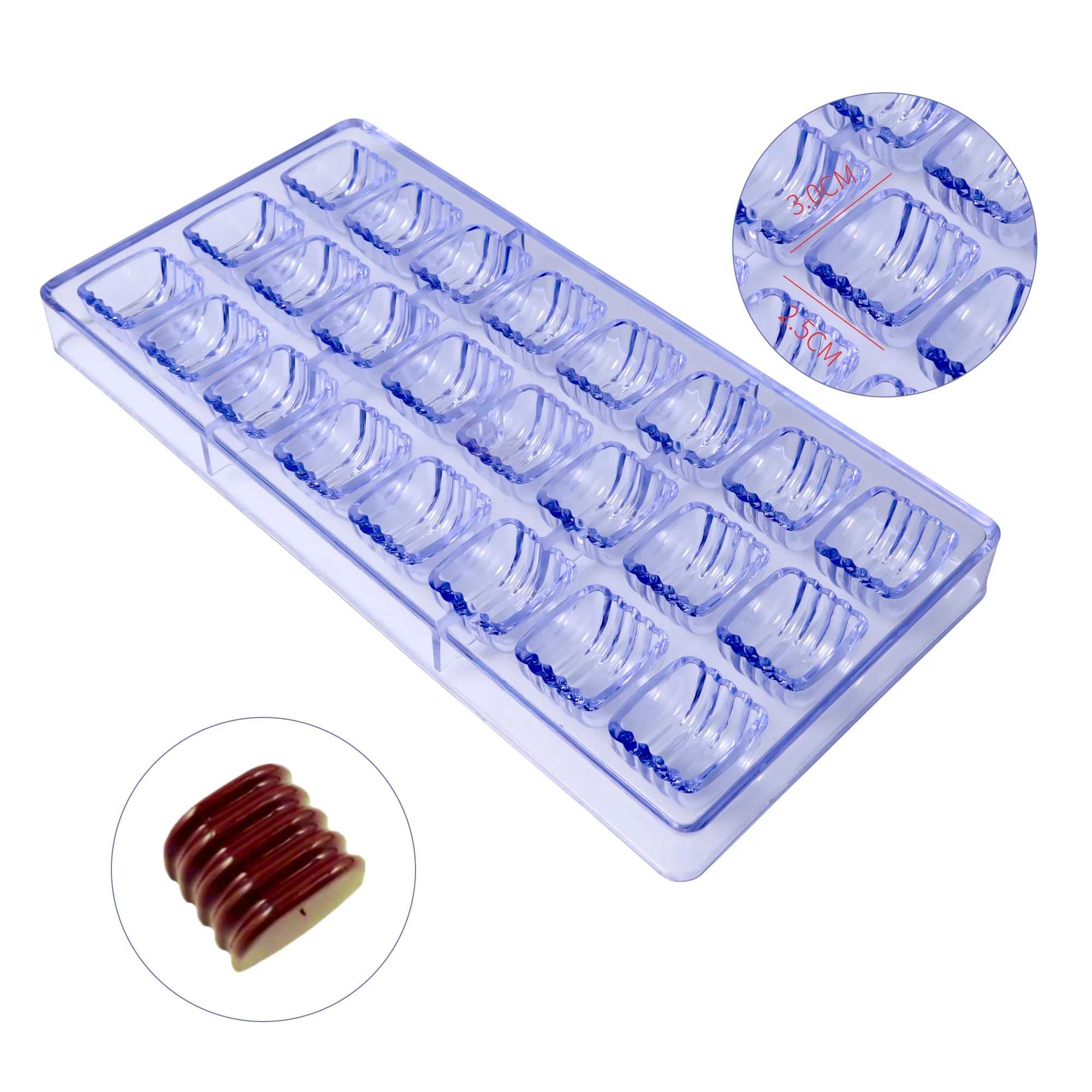 DIY Cylinder Shaped Polycarbonate Mold Molde De Policarbonato Para Chocolate Cake Tools 3D Plastic Chocolate Mold