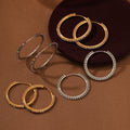 Fine Non Tarnish Large Gold Hoop Colorful Cubic Zirconia Earrings Stainless Steel Jewelry Cheap Earrings in Bulk Wholesale