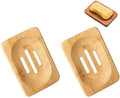 Bamboo Soap Dish Wooden Bar Soap Holder Natural Bamboo Soap Saver Tray for Shower Bathroom Countertop