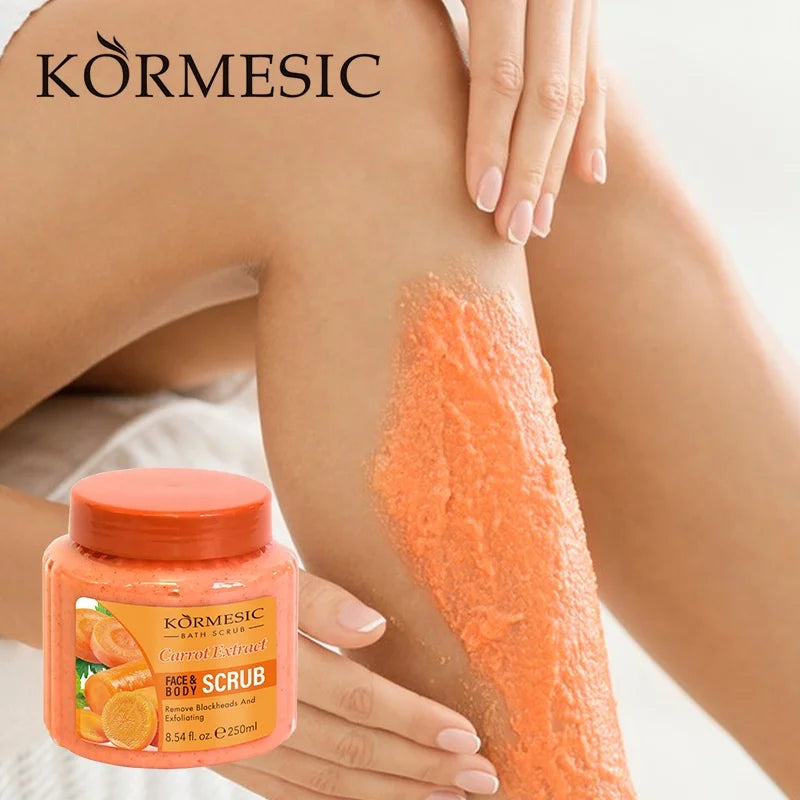 KORMESIC Wholesale Private Label Beauty Deep Exfoliating Face Skin Care Vegan Whitening Face and Body Scrub