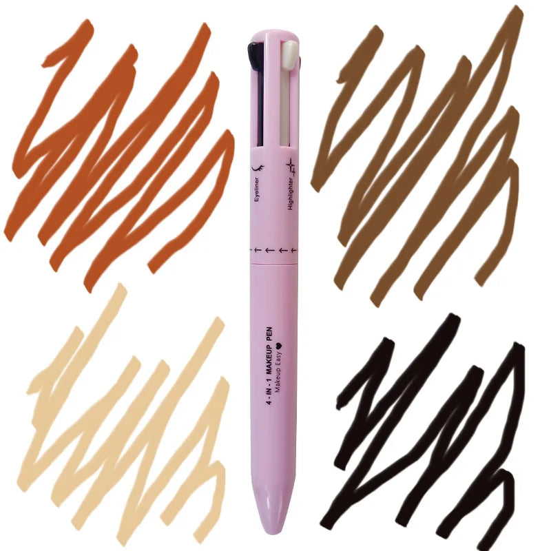 2023 Hot Selling Private Label 4 in 1 Eyeliner Multifunctional Highlighter Eyebrow Pencil Lip Liner